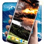 rain drops live wallpaper android application logo